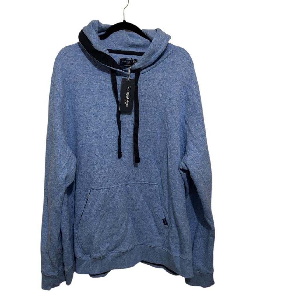 Vineyard Vines Clean Fleece Hoodie Hull Blue XXL NWT